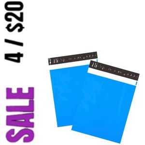15 12x15 XL Poly Mailers Blue Shipping Envelopes 12x15.5” 4/$20 Sale